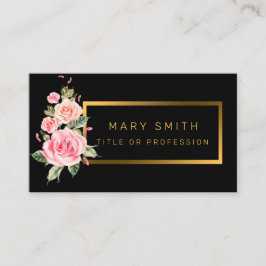 ラグジュアリーモダンフローラテキストの追加 名刺