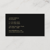 ラグジュアリーモダンブエレガントラック金ゴールドスタイリッシュ 名刺 (裏面)