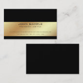 ラグジュアリーモダンブエレガントラック金ゴールドパール仕上げ 名刺 (正面/裏面)