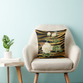 ラグジュアリーモダンブラック金ゴールドバラティガー クッション (椅子)