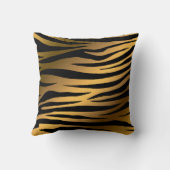 ラグジュアリーモダンブラック金ゴールドバラティガー クッション (裏面)