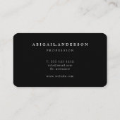 ラグジュアリーモダンプロフェッショナルブラックグレーシグネチャー 名刺 (裏面)