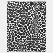 ラグジュアリーモダンホワイトレオパードコレクシエレガントョン フリースブランケット (正面)