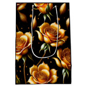 ラグジュアリーモダンボホ金ゴールドバラコレクション ミディアムペーパーバッグ (裏面)