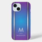 ラグジュアリーモダンミニマル抽象芸術バイオレットブルー Case-Mate iPhoneケース (裏面)
