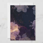 ラグジュアリーモダンモノグラムダークボホフローラアーチ 招待状 (裏面)