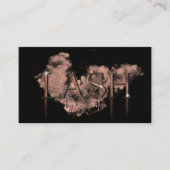 ラグジュアリーモダンラッシュアーティストバラ金ゴールドタイポグラフィ 名刺 (正面)