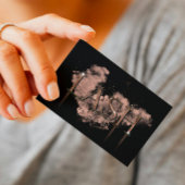 ラグジュアリーモダンラッシュアーティストバラ金ゴールドタイポグラフィ 名刺