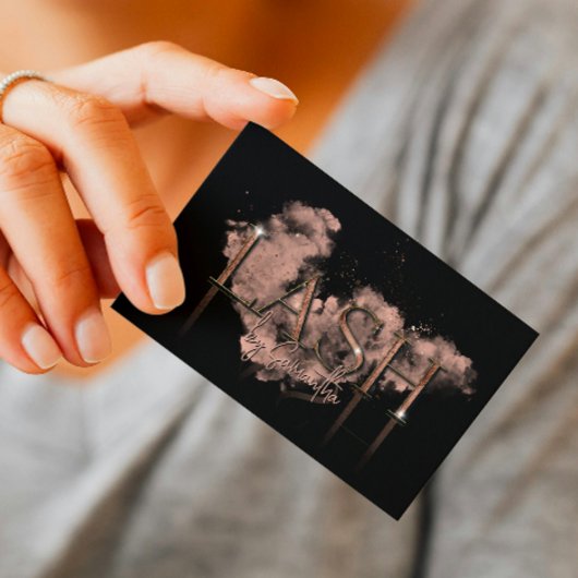 ラグジュアリーモダンラッシュアーティストバラ金ゴールドタイポグラフィ 名刺