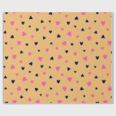 ラグジュアリーモダンラヴエレガント金ゴールドハート ラッピングペーパー (フラット)