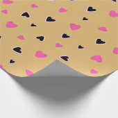 ラグジュアリーモダンラヴエレガント金ゴールドハート ラッピングペーパー (角)