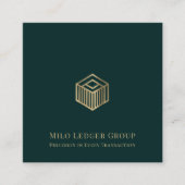 ラグジュアリーモダンロゴ スクエア名刺 (正面)