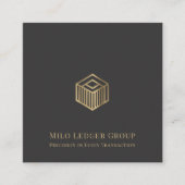 ラグジュアリーモダンロゴ スクエア名刺 (正面)