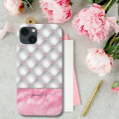 ラグジュアリーモダン赤面ピンクシックグラムきらきら光る Case-Mate iPhoneケース