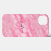 ラグジュアリーモダン赤面ピンクシックグラムダイヤきらきら光るモンド Case-Mate iPhoneケース (裏面 (横))