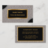 ラグジュアリーモダン金ゴールドシルバー 名刺 (正面/裏面)