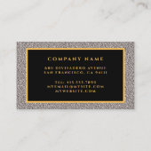 ラグジュアリーモダン金ゴールドシルバー 名刺 (裏面)