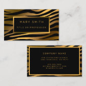 ラグジュアリーモダン金ゴールドタイガーあなたのテキストを追加 名刺