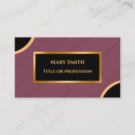 ラグジュアリーモダン金ゴールドバーガンディーマーブル 名刺