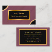 ラグジュアリーモダン金ゴールドバーガンディーマーブル 名刺 (正面/裏面)