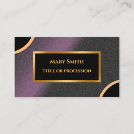 ラグジュアリーモダン金ゴールドパープルプロフェッショナル 名刺