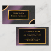 ラグジュアリーモダン金ゴールドパープルプロフェッショナル 名刺 (正面/裏面)