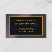 ラグジュアリーモダン金ゴールドパープルプロフェッショナル 名刺 (裏面)