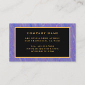 ラグジュアリーモダン金ゴールドパープルマーブル 名刺 (裏面)