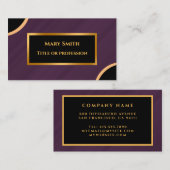 ラグジュアリーモダン金ゴールドパープルマーブル 名刺 (正面/裏面)