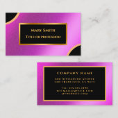 ラグジュアリーモダン金ゴールドピンクプロフェッショナル 名刺 (正面/裏面)