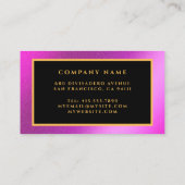 ラグジュアリーモダン金ゴールドピンクプロフェッショナル 名刺 (裏面)