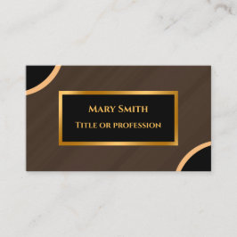 ラグジュアリーモダン金ゴールドブラウンマーブル 名刺
