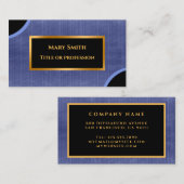 ラグジュアリーモダン金ゴールドブルージーンズ 名刺 (正面/裏面)