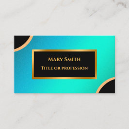 ラグジュアリーモダン金ゴールドブループロフェッショナル 名刺