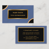 ラグジュアリーモダン金ゴールドブルーマーブル名刺 名刺 (正面/裏面)