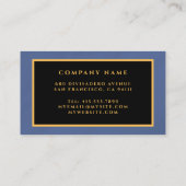 ラグジュアリーモダン金ゴールドブルーマーブル名刺 名刺 (裏面)