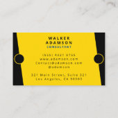 ラグジュアリーモダン金ゴールド&ブラック 名刺 (裏面)