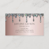 ラグジュアリーモノグラムシルバーグリッタードリップスライトマウヴ 名刺 (裏面)