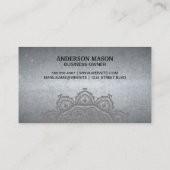 ラグジュアリーモノグラムバンド | メタリックマンダラパターン 名刺 (裏面)