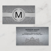 ラグジュアリーモノグラムバンド | メタリックマンダラパターン 名刺 (正面/裏面)