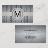 ラグジュアリーモノグラムバンド |抽象芸術パターン 名刺 (正面/裏面)