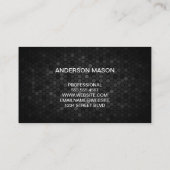 ラグジュアリーモノグラムバンド |金属の幾何学的パターン 名刺 (裏面)