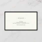 ラグジュアリーモノグラムブラックアイボリーシッスタイリッシュク 名刺 (裏面)