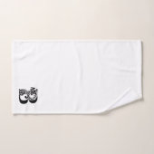 ラグジュアリーモノグラムブラックB文字オンホワイト バスタオルセット (ハンドタオル)