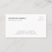 ラグジュアリーモノグラムプレーンモダンデザインエレガントトレンディー 名刺 (正面)