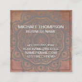 ラグジュアリーモノグラム |マンダラパターン スクエア名刺 (裏面)