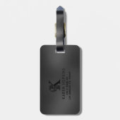 ラグジュアリーモノグラムKオンダークグレー ラゲッジタグ (裏面縦)