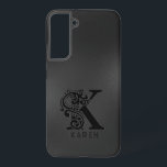 ラグジュアリーモノグラムKオンダークグレー SAMSUNG GALAXY S22 ケース<br><div class="desc">モノクロのスリックデザインと豪華な文字K – ダークグレーの背景の上に黒で。すべての手紙はリクエストにより入手できる。</div>