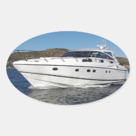 ラグジュアリーモーターボート 楕円形シール