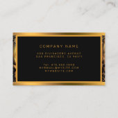 ラグジュアリーユニークウッド金ゴールド名刺 名刺 (裏面)